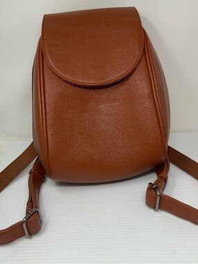 Darlings Pebble leather Classic Tan brown Leather Backpack purse
